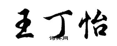 胡問遂王丁怡行書個性簽名怎么寫