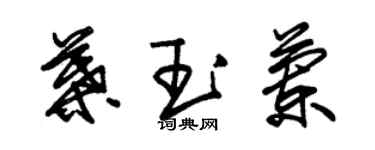 朱錫榮葉玉蘭草書個性簽名怎么寫