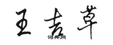 駱恆光王吉草行書個性簽名怎么寫