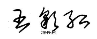 朱錫榮王彩紅草書個性簽名怎么寫