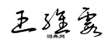 曾慶福王維霞草書個性簽名怎么寫