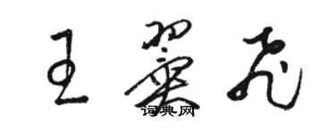 駱恆光王翼飛草書個性簽名怎么寫