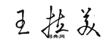 駱恆光王拉美草書個性簽名怎么寫