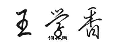 駱恆光王學香行書個性簽名怎么寫