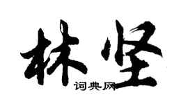 胡問遂林堅行書個性簽名怎么寫