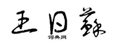 曾慶福王日蘇草書個性簽名怎么寫