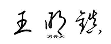 梁錦英王明鎮草書個性簽名怎么寫