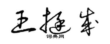 曾慶福王挺成草書個性簽名怎么寫