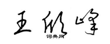 梁錦英王欣峰草書個性簽名怎么寫