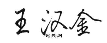 駱恆光王漢金行書個性簽名怎么寫