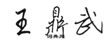 駱恆光王鼎武行書個性簽名怎么寫