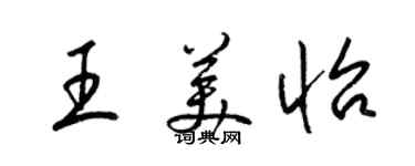 梁錦英王美怡草書個性簽名怎么寫