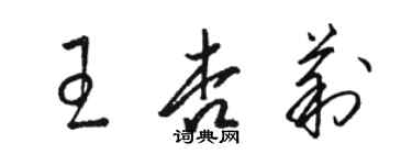 駱恆光王杏莉草書個性簽名怎么寫