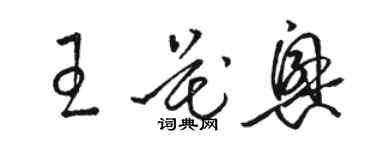 駱恆光王花興草書個性簽名怎么寫