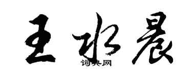 胡問遂王水晨行書個性簽名怎么寫