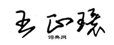 朱錫榮王正環草書個性簽名怎么寫