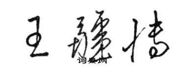 駱恆光王疆博草書個性簽名怎么寫