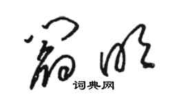 駱恆光閻明草書個性簽名怎么寫