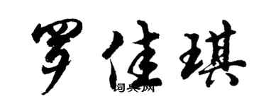 胡問遂羅佳琪行書個性簽名怎么寫