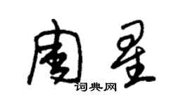 朱錫榮周星草書個性簽名怎么寫