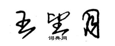 朱錫榮王望月草書個性簽名怎么寫