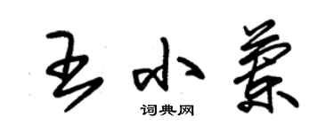 朱錫榮王小蘭草書個性簽名怎么寫