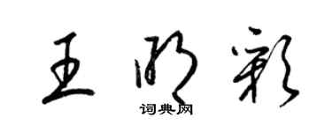 梁錦英王明彩草書個性簽名怎么寫