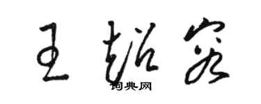 駱恆光王超容草書個性簽名怎么寫