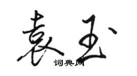 駱恆光袁玉行書個性簽名怎么寫