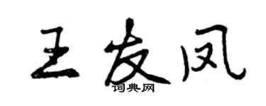曾慶福王友鳳行書個性簽名怎么寫