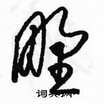 駱恆光寫的硬筆草書野