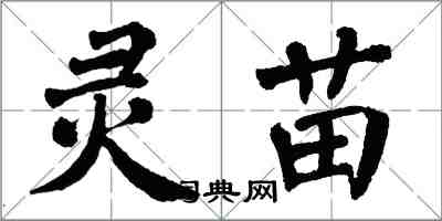 翁闓運靈苗楷書怎么寫