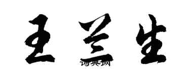 胡問遂王蘭生行書個性簽名怎么寫