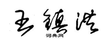 朱錫榮王鎮洪草書個性簽名怎么寫