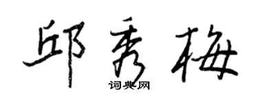 王正良邱秀梅行書個性簽名怎么寫