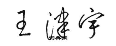 駱恆光王津宇草書個性簽名怎么寫