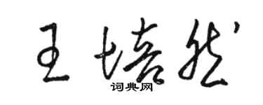 駱恆光王培然草書個性簽名怎么寫