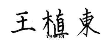 何伯昌王植東楷書個性簽名怎么寫