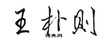 駱恆光王朴則行書個性簽名怎么寫