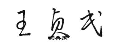 駱恆光王貞民草書個性簽名怎么寫