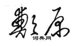 駱恆光鄭原草書個性簽名怎么寫