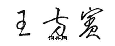 駱恆光王方賓草書個性簽名怎么寫