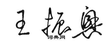 駱恆光王振興草書個性簽名怎么寫