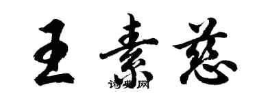 胡問遂王素慈行書個性簽名怎么寫