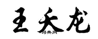 胡問遂王夭龍行書個性簽名怎么寫