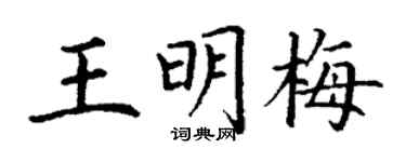 丁謙王明梅楷書個性簽名怎么寫