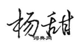 駱恆光楊甜行書個性簽名怎么寫