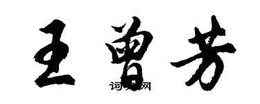 胡問遂王曾芳行書個性簽名怎么寫