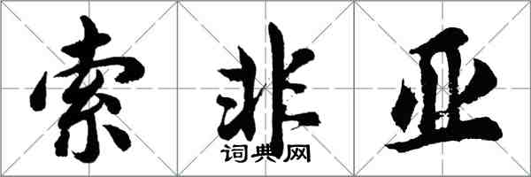 胡問遂索非亞行書怎么寫