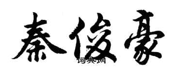 胡問遂秦俊豪行書個性簽名怎么寫
